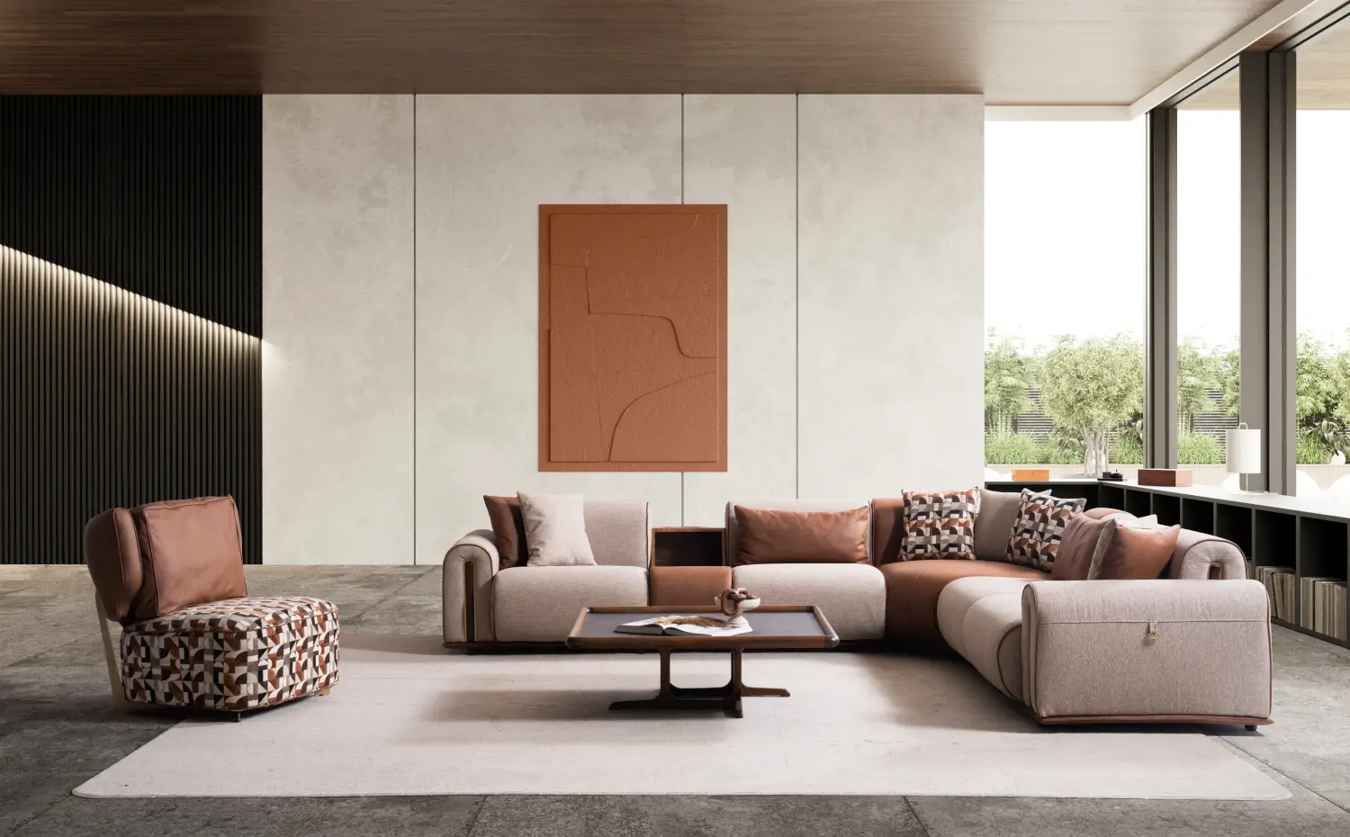 Sofa Grande Corner Set + Armchair