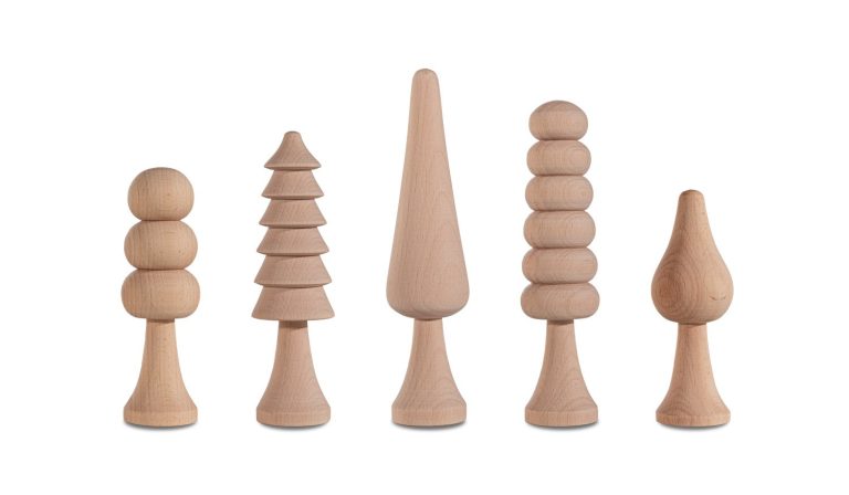 Decorative Object Woodba – Wooden Tree Set