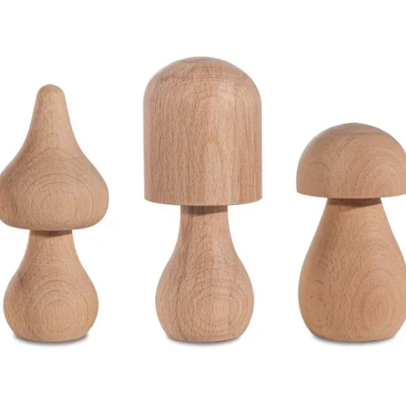 Decorative Object Woodba – Wooden Mushroom Set