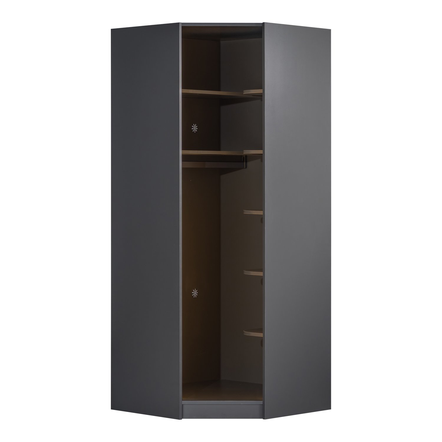 Modular Bookcase York Anthracite – Corner Wardrobe