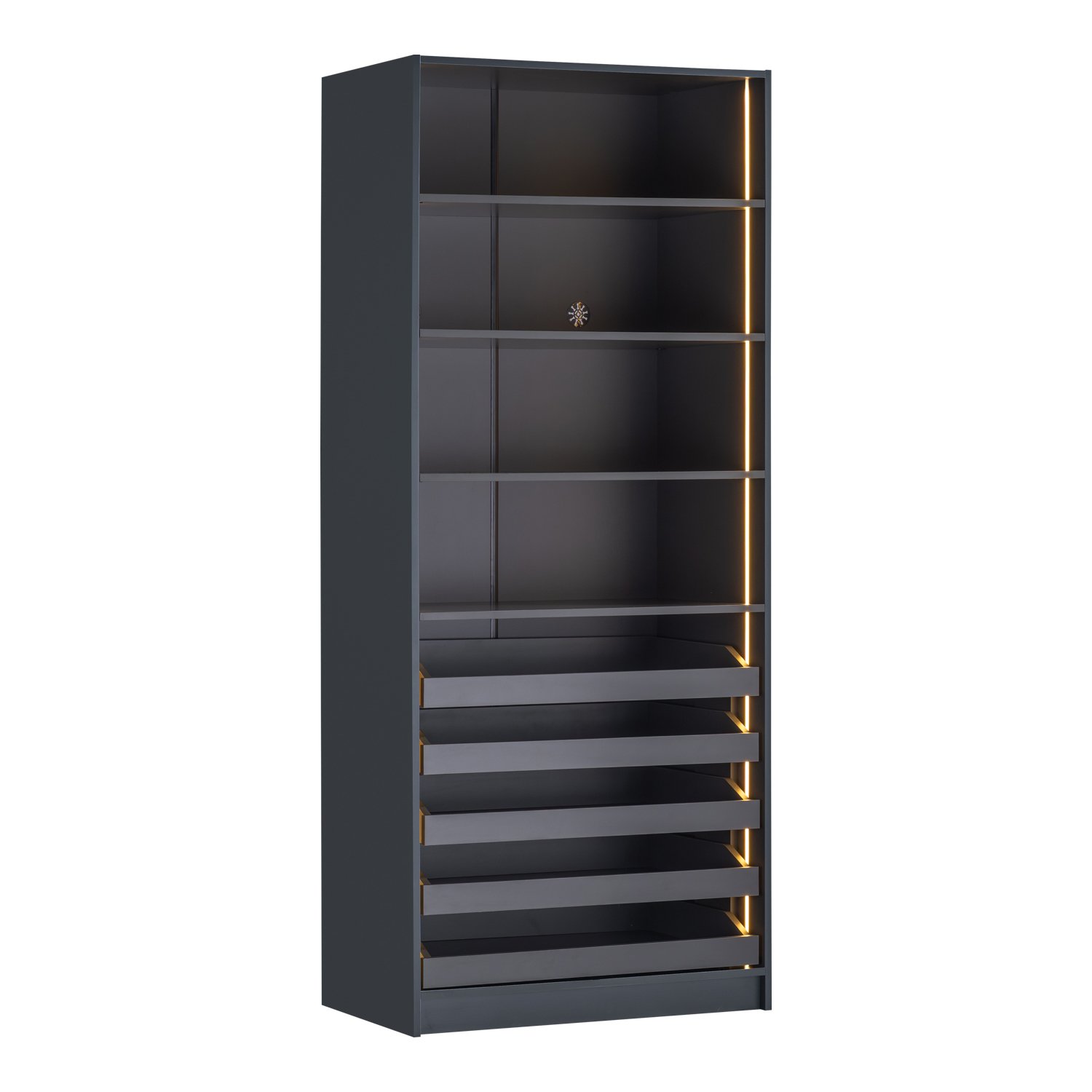 2 Door Sideboard York Anthracite – 2-Door Wardrobe with Shoe Rack