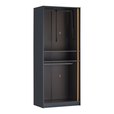 2 Door Sideboard York Anthracite – 2-Door Wardrobe with Pull-Down Clothes Rail