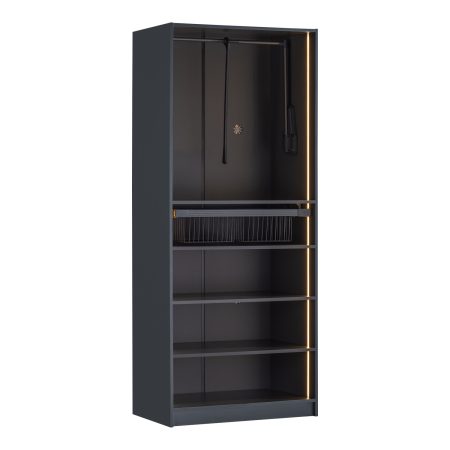 2 Door Sideboard York Anthracite – 2-Door Wardrobe with Accessories