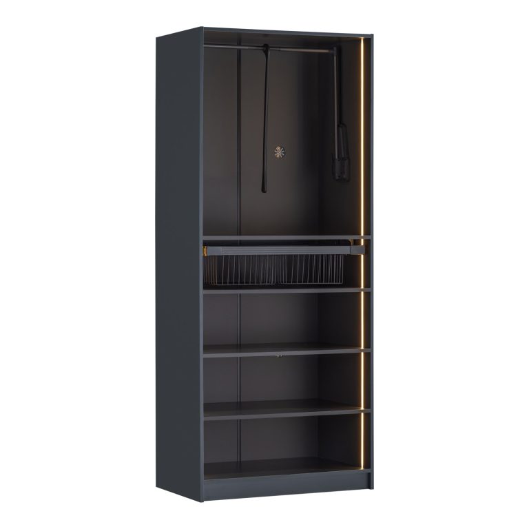 2 Door Sideboard York Anthracite – 2-Door Wardrobe with Accessories