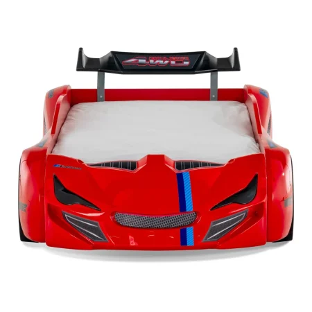 Wooden Bed Turbo Cap – Car Bed Red 90x190cm