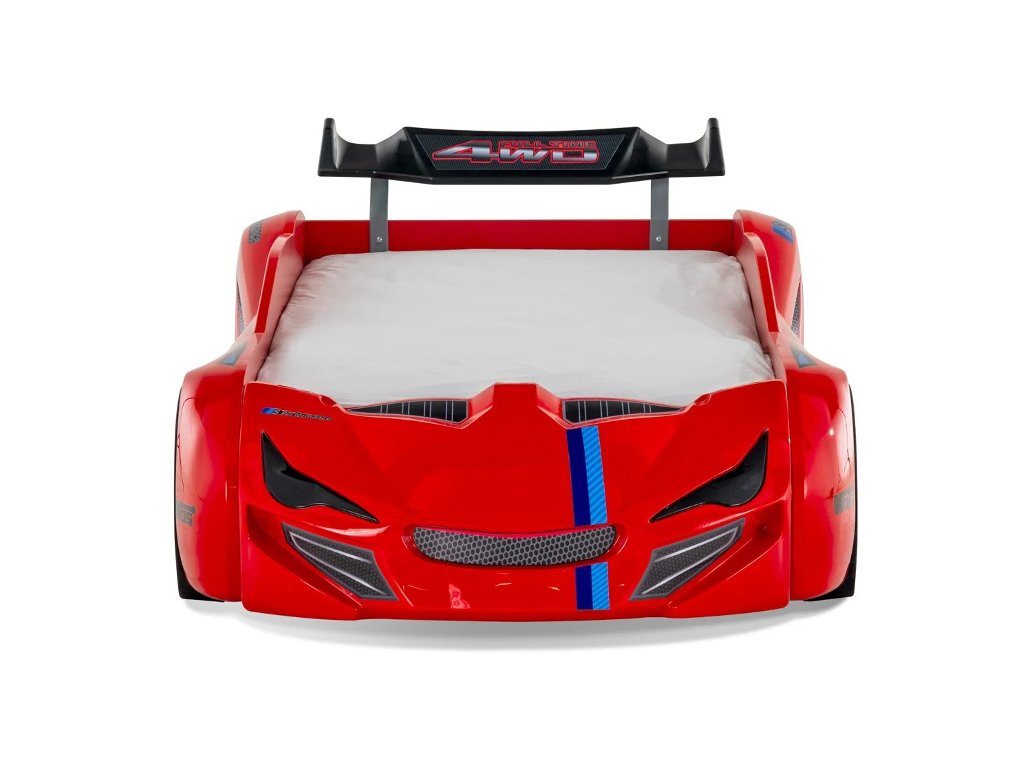 Wooden Bed Turbo Cap – Car Bed Red 90x190cm