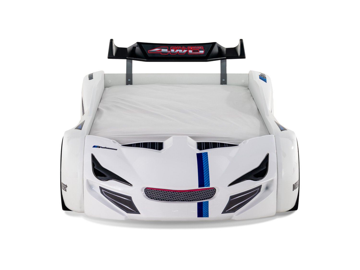 Wooden Bed Turbo Cap – Car Bed White 90x190cm