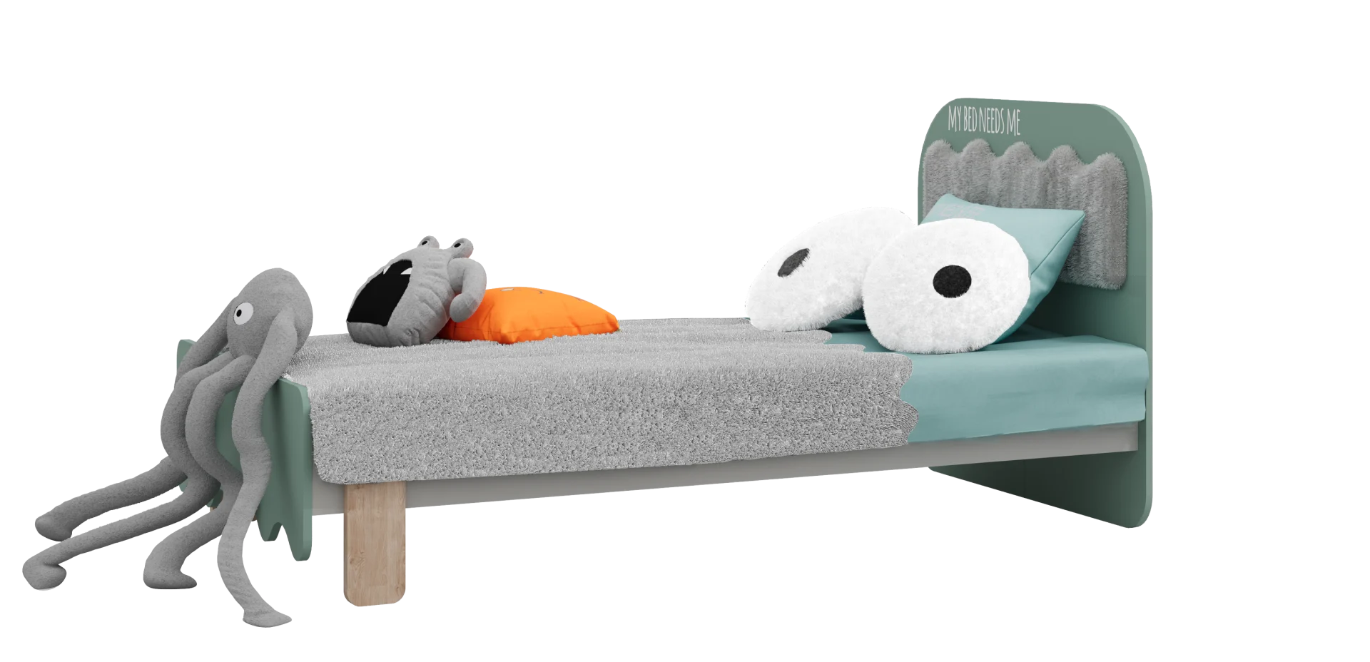 Wooden Bed Look – 100x200cm