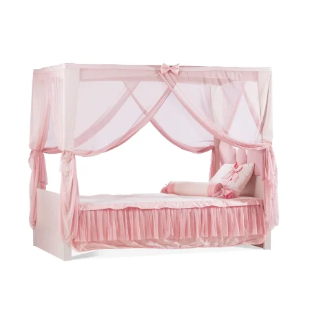 Wooden Bed Pollina - with Canopy Net 100x200cm