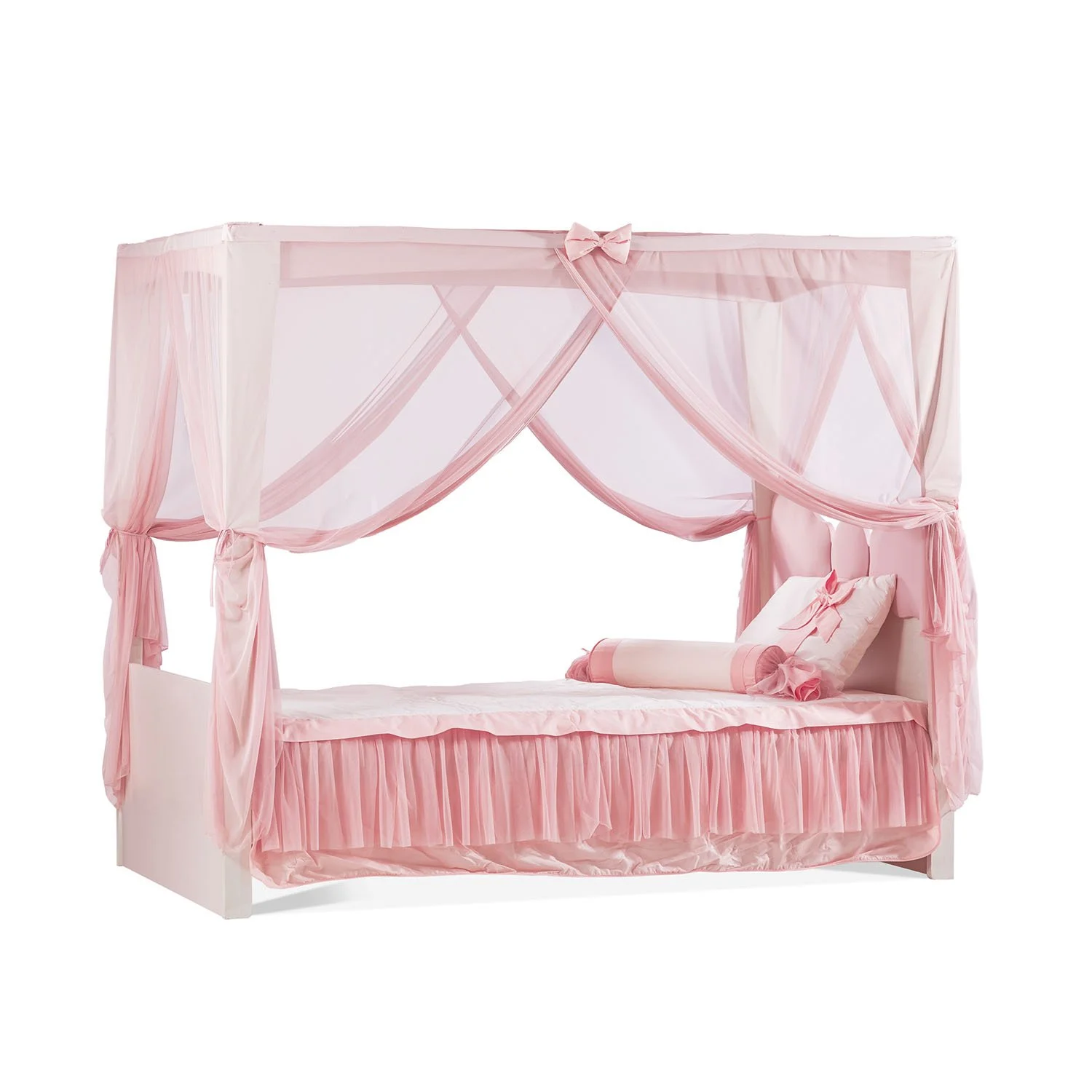 Wooden Bed Pollina – with Canopy Net 100x200cm