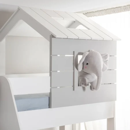 Wooden Bed White House – Bunk Bed