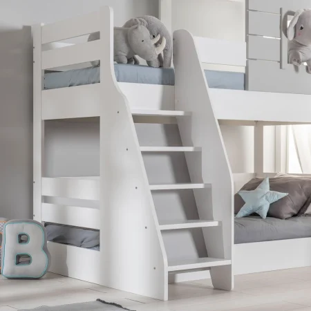 Wooden Bed White House – Bunk Bed