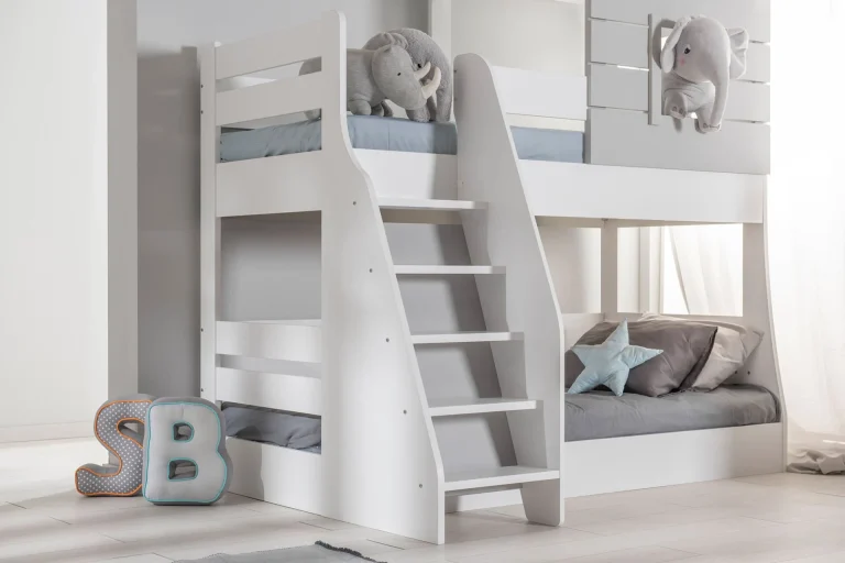 Wooden Bed White House – Bunk Bed
