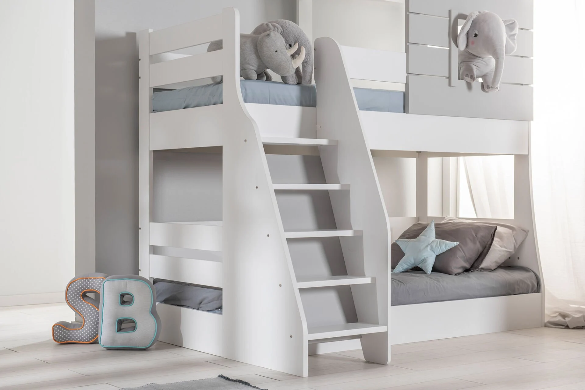 Wooden Bed White House – Bunk Bed