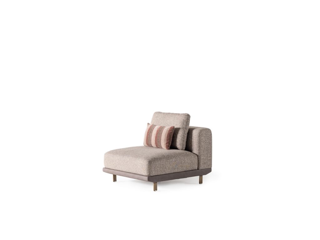 Sardunya Harmony single seat module with right armrest front angled