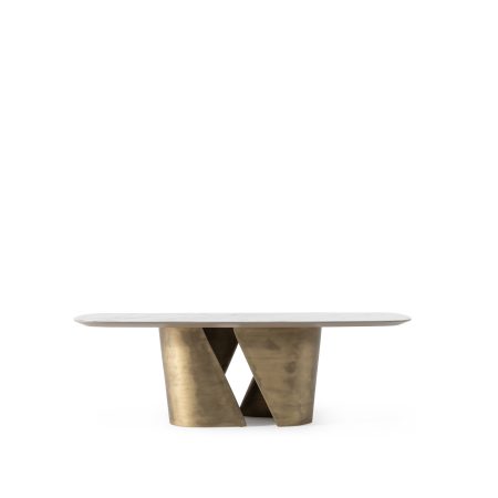 Sardunya Harmony 240 cm oval dining table front
